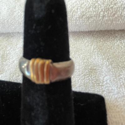 Fred Baca Navajo Sterling w/ 12K GF center