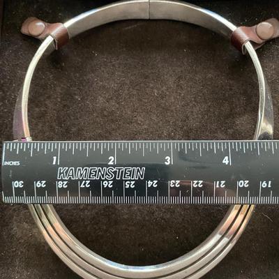 Sterling silver cuff necklace