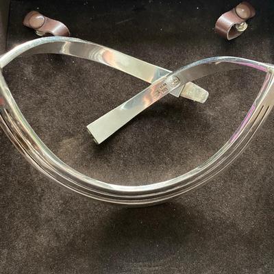 Sterling silver cuff necklace