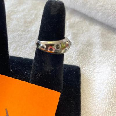 Angelique De Paris Lucite CZ Sterling Ring