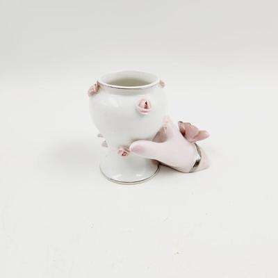BEAUTIFUL VINTAGE HAND & FLOWER VCAGCO CERAMICS JAPAN COLLECTABLE