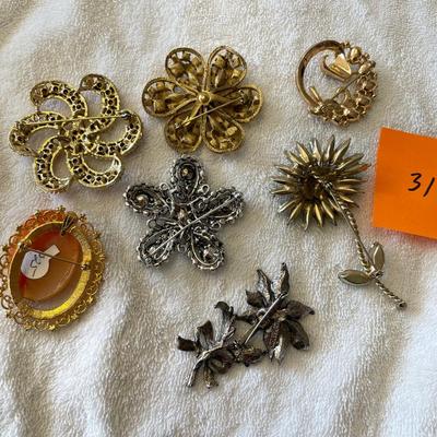 Lot of Fancy Rhinestone Brooches