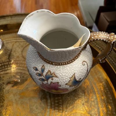 Antique Hand painted porcelain pitcher