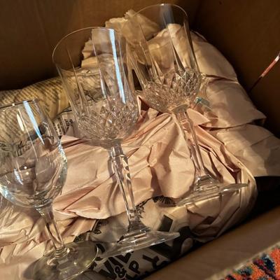 Lot of misc Crystal glass stemware
