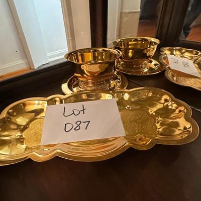 Mixed lot of plated silver serving pieces