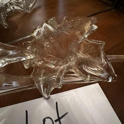 Lot of 2 Glass Flowers