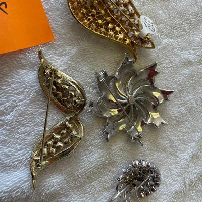 Rhinestone Costume Pins Brooches Name Brand