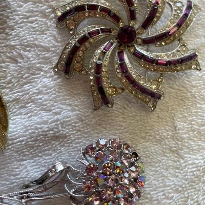 Rhinestone Costume Pins Brooches Name Brand