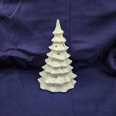 VINTAGE CERAMIC WHITE TREE SIGNED