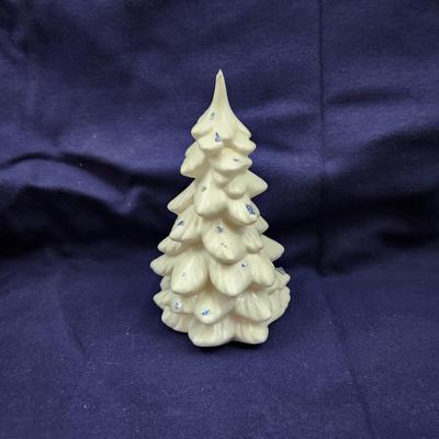VINTAGE SMALL WHITE CERAMIC TREE SIGNED