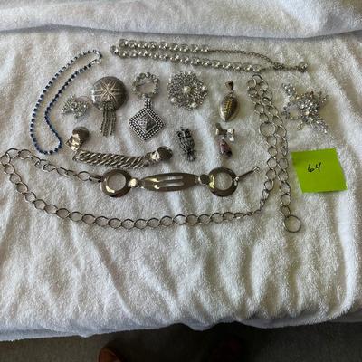 Lot of Silver toned jewelry