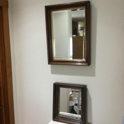 834 Pair of Victorian Walnut Mirrors