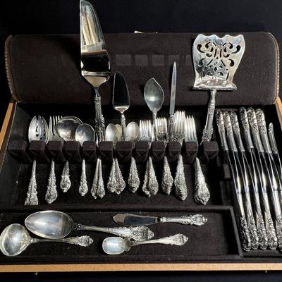 74 pcs Sterling Flatware Set for 12 "Sir Christopher" by Wallace