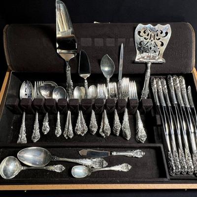 74 pcs Sterling Flatware Set for 12 