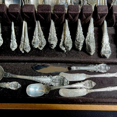 74 pcs Sterling Flatware Set for 12 "Sir Christopher" by Wallace