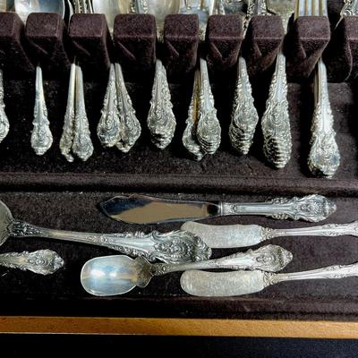 74 pcs Sterling Flatware Set for 12 