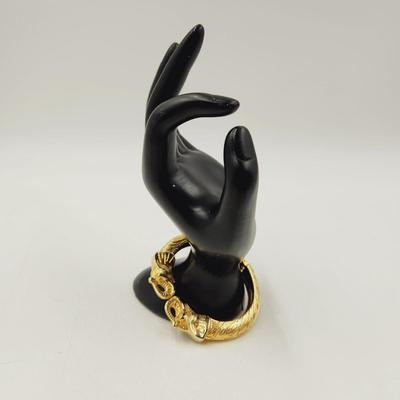 GOLD TONED HINDGED ELEPHANT BRACELET