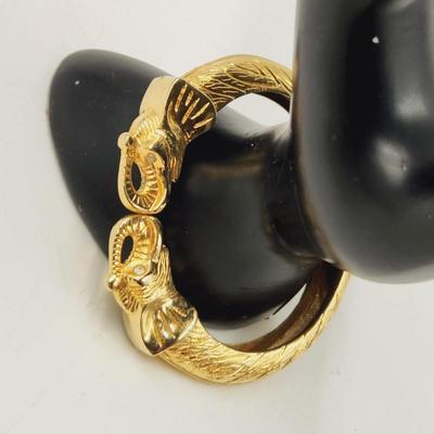 GOLD TONED HINDGED ELEPHANT BRACELET