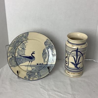 799 James Town Pottery Vase and Plate