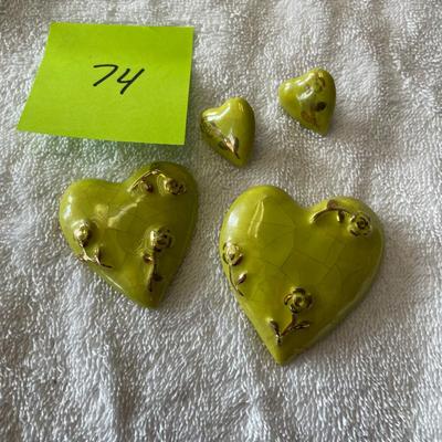 Heart Ceramic 50s California pottery set