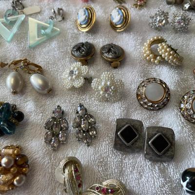 Large lot of Clip on Earrings