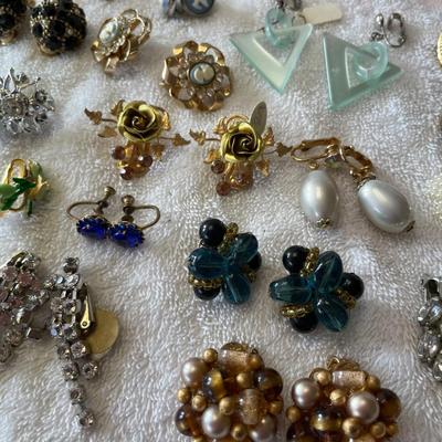 Large lot of Clip on Earrings