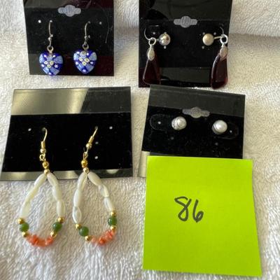 Lot of 4 Earrings on sterling