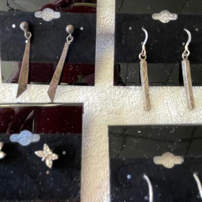 Sterling Silver Earrings Lot of 4