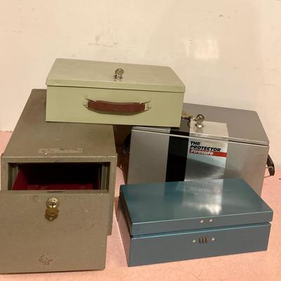 Lot of metal lock boxes