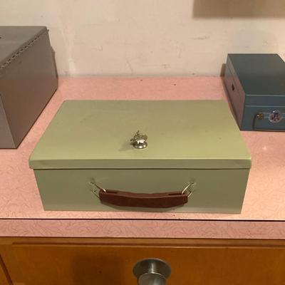Lot of metal lock boxes