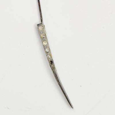 ANTIQUE SILVER TONED DOUBLE HAT / PIN