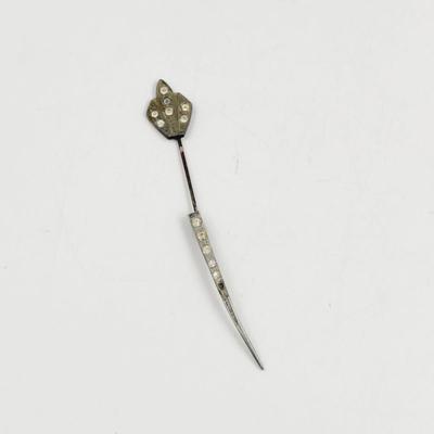 ANTIQUE SILVER TONED DOUBLE HAT / PIN