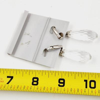 GLASS CLIP ON EARRINGS