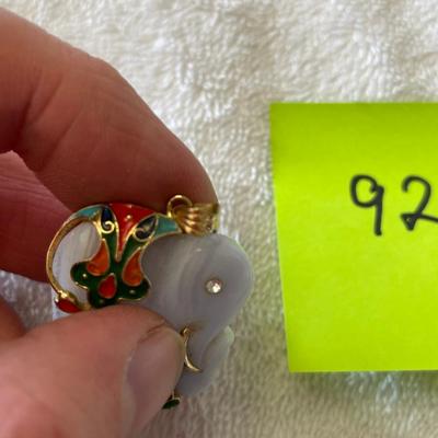 Agate Elephant w/ enamel