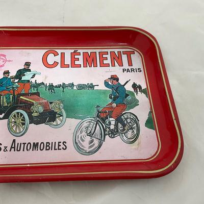 -32- ADVERTISEMENT | 1920â€™s Clement Motorcycles & Automobile Tray