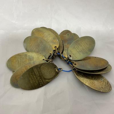 -34- VINTAGE | Ritz-Carlton Brass Key Tags