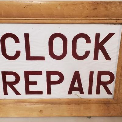 Clock repair sign