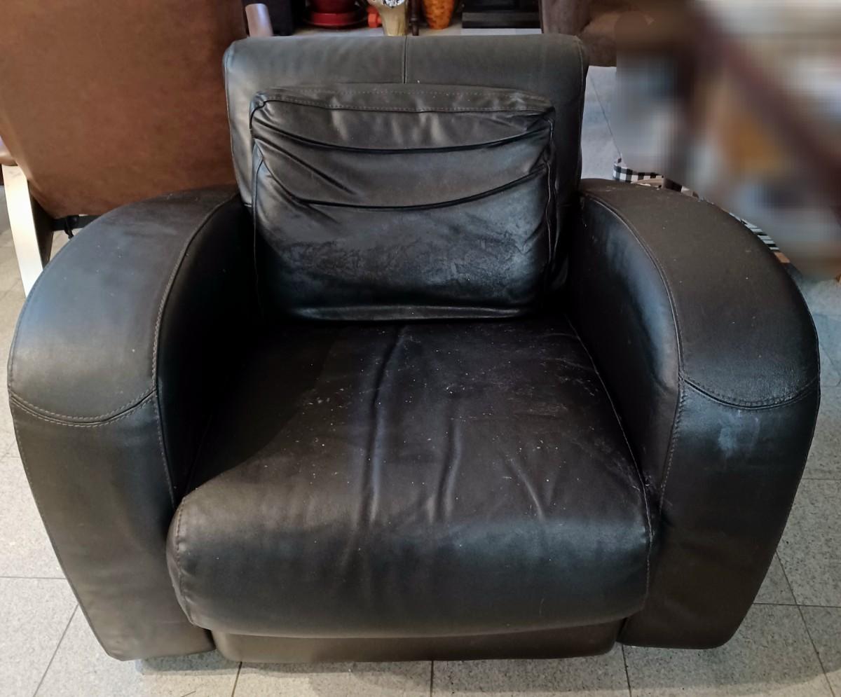 Black Leather Sofa Chair