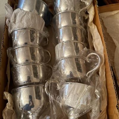 Lot of 12 Silver Plated Punch Cups