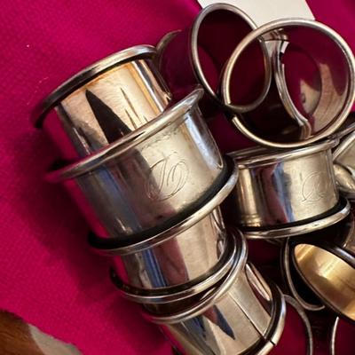 Lot of Silver Plated Napkin rings