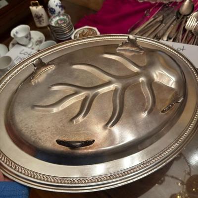 Large Silver Plated Meat Tray