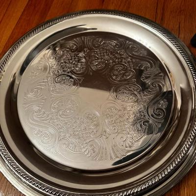 Misc Lot of Silver plated Trays and Plates