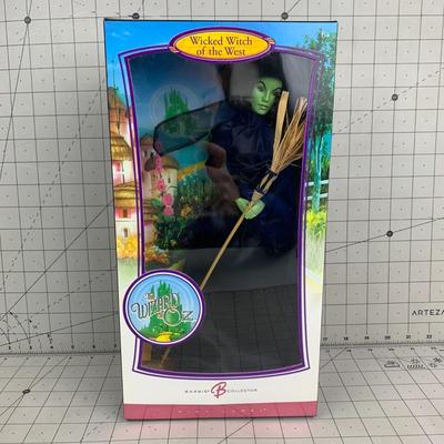 #7 Wicked Witch of the West Barbie Pink Label Collectors Wizard of Oz Doll In Box- Opened