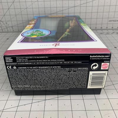 #7 Wicked Witch of the West Barbie Pink Label Collectors Wizard of Oz Doll In Box- Opened
