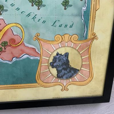#89 Framed Poster Map of Oz 2'1" x 3'1"