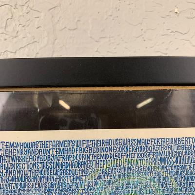 #90 Framed Wizard of Oz Poster With Chapters I Through XI