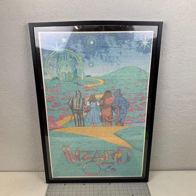 #90 Framed Wizard of Oz Poster With Chapters I Through XI