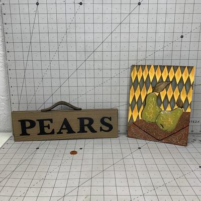 #116 Pears Sign and Art