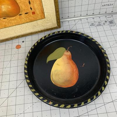 #117 Pears Plate and Art