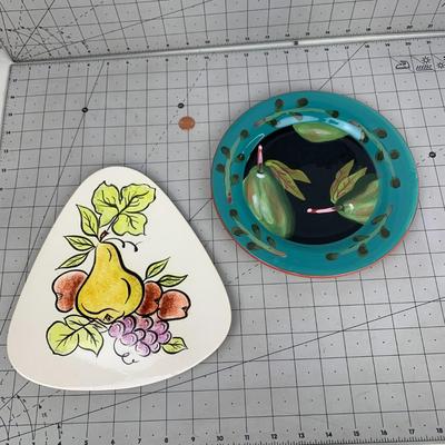 #119 Colorful Pear Plates